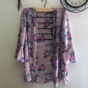 Pink Rose Cover-up Floral Color Pink Stick Size L
